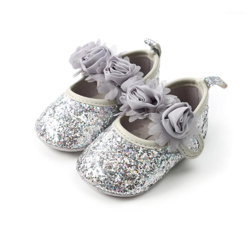 

Newborn Baby Girls First Walkers Sequin Crib Shoes Soft Sole Prewalker Anti-slip Sneakers Size -18Months1, Pink