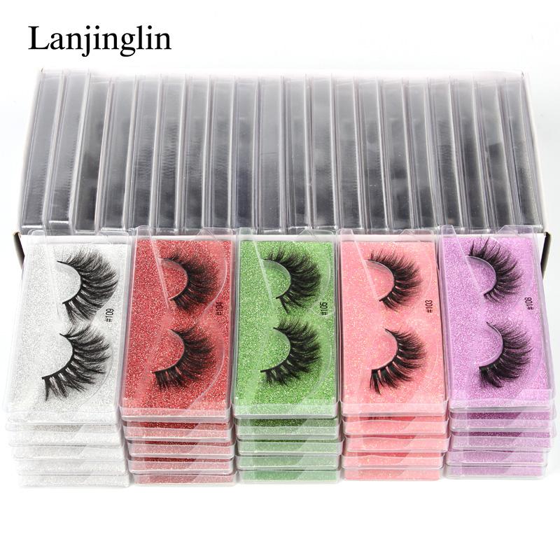 

mink eyelashes wholesale bulk 20/100/200pcs natural false eye lashes fluffy wispy fake lashes faux 3d eyelash long soft