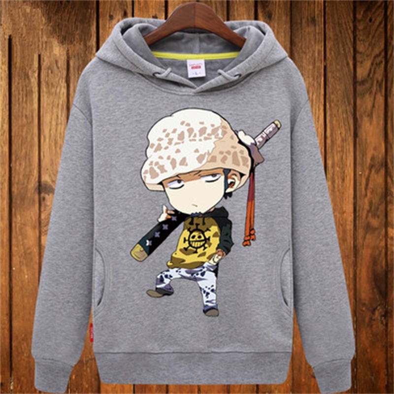

One Piece Anime hoodies men Autumn Winter Couple of Mode Solid pullover Thick woolen sweater with warm hood Top Tag, 27