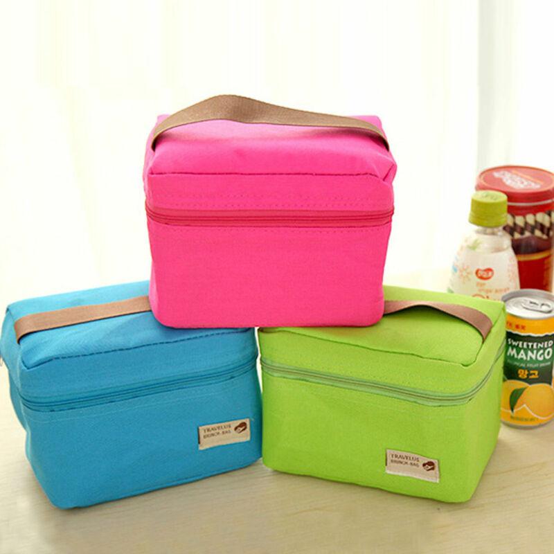 

New Portable Lunch Bag New Thermal Insulated Lunch Box Tote Cooler Handbag Bento Pouch Dinner Container Storage Bags