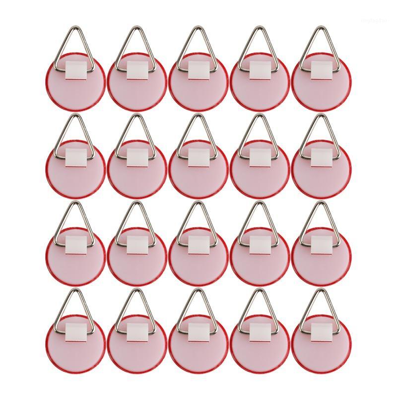 

20PCS Small Round Invisible Dish Hook Set Portable Self-Adhesive Plate Holder For Wall1