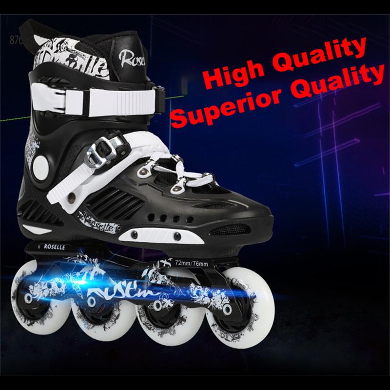 

Roller skates adult male and female college students beginners inline roller skates adult fancy shoes, White
