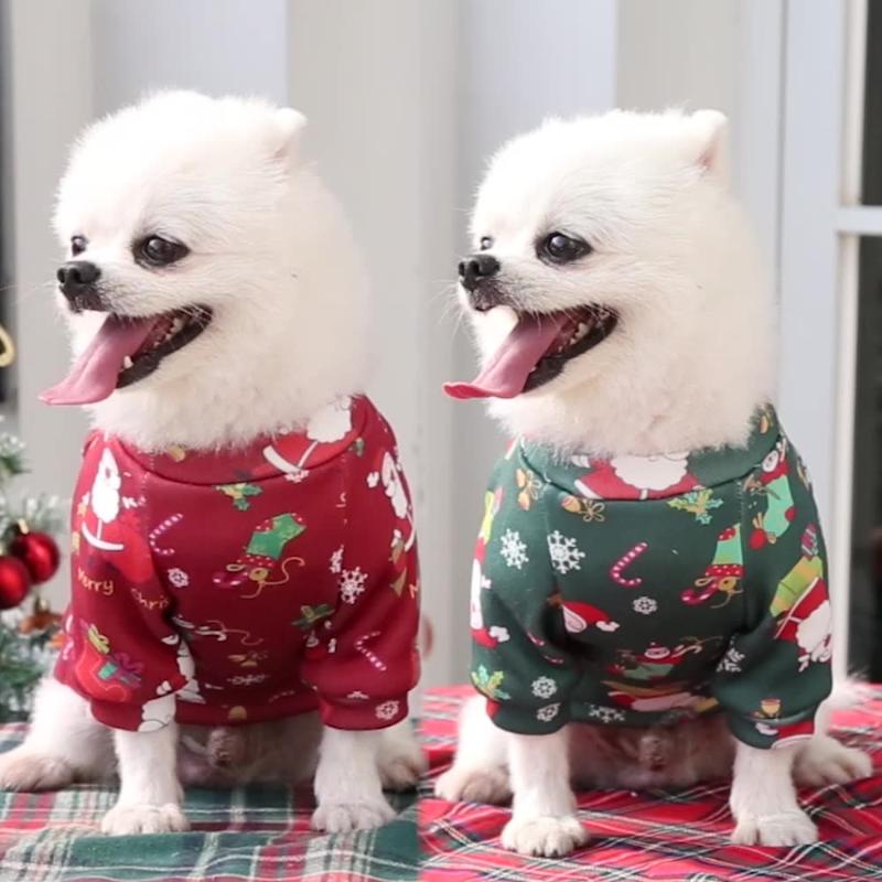 

Dog Apparel Clothes Santa Christmas Costume For Pet Small R Hooded Coat Jackets Puppy Cat Clothing Chihuahua Yorkie Outfit