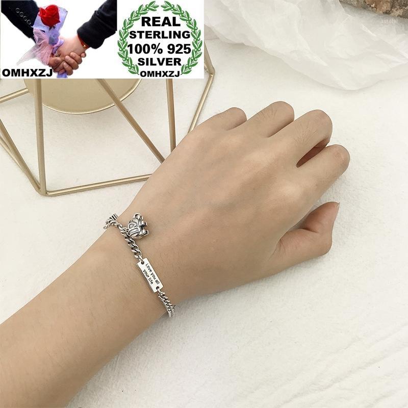

OMHXZJ Wholesale HB23 European Fashion Woman Birthday Party Gift Vintage Elephant Zircon 100% 925 Sterling Silver Bracelet1