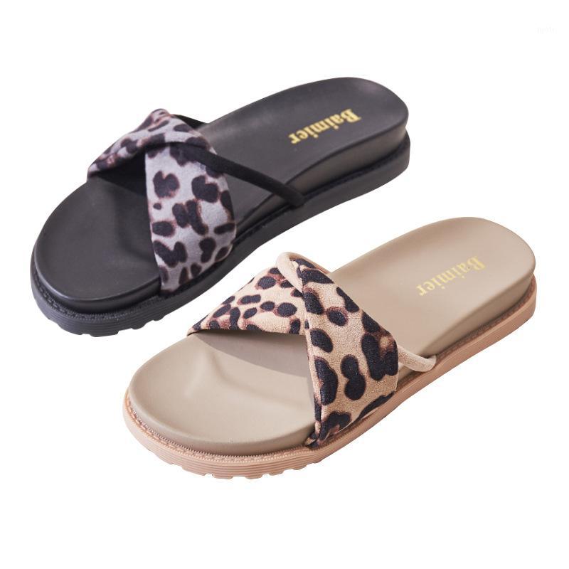 

Women Shoes slippers sandals Leopard woman sandals femmes sandales sandalias mujer chaussure femme zapatos large size 34-40 sale1, Black