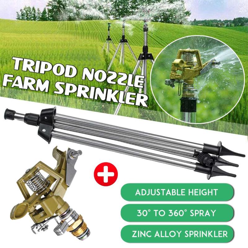 

Stainless Steel Agriculture Irrigating Tripod Nozzle Tripod Farm Fixing Bracket Sprinkler Water Device Garden Watering Supplies, As pic