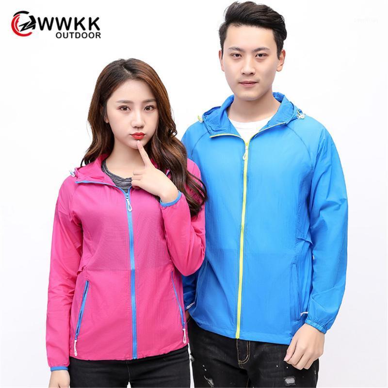 

2020 WWKK Quick-Drying Waterproof Couple Jacket Sun UV Outdoor Sweat-Lightweight Absorbent Camping Hiking Sports Stretch Jackets1, Sapphire(men)