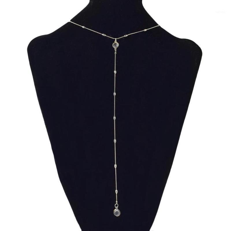 

Simple Style Long Tassel Rhinestone Necklaces For Women Bohemian Fashion Chain Choker Collares Collier Gift Jewelry1