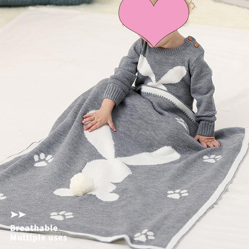 

95x75CM Knitted Knitting Blanket For Baby Kids Knitting Blanket For Kids baby Shower Gifts Throw1