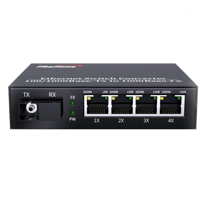 

Fiberhome optical fiber transceiver four electric transceiver Gigabit single mode single fiber 20km enterprise photoelectric con1