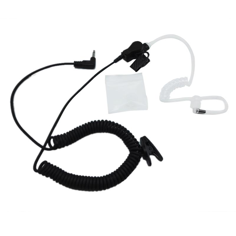 

RHF 617-1N 3.5mm RECEIVER/LISTEN ONLY Surveillance Headset Earpiece with Clear Acoustic Coil Tube Earbud o Kit, Black