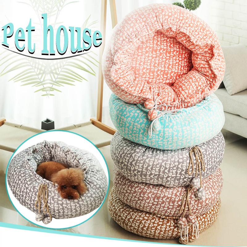 

2020 Dog House Indoor Parque Para perros Warm Pet Mat Fahshion Rampa Para Perro Round Nest-Shaped Winter Thickening Small Pets
