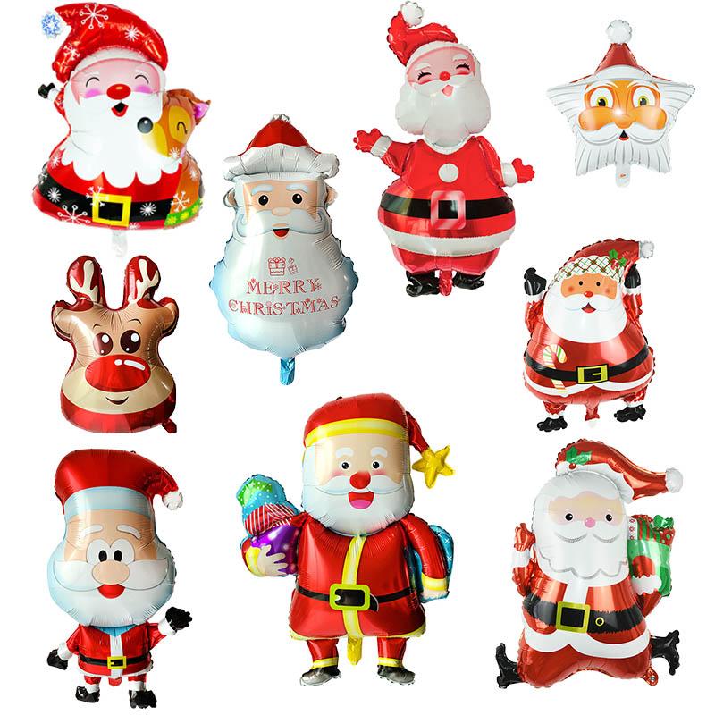 

Snowman Deer Santa Claus Foil Balloons Christmas Party Ballon Tree Pentagram Globos for Xmas New Year Home Decoration Kids Toys