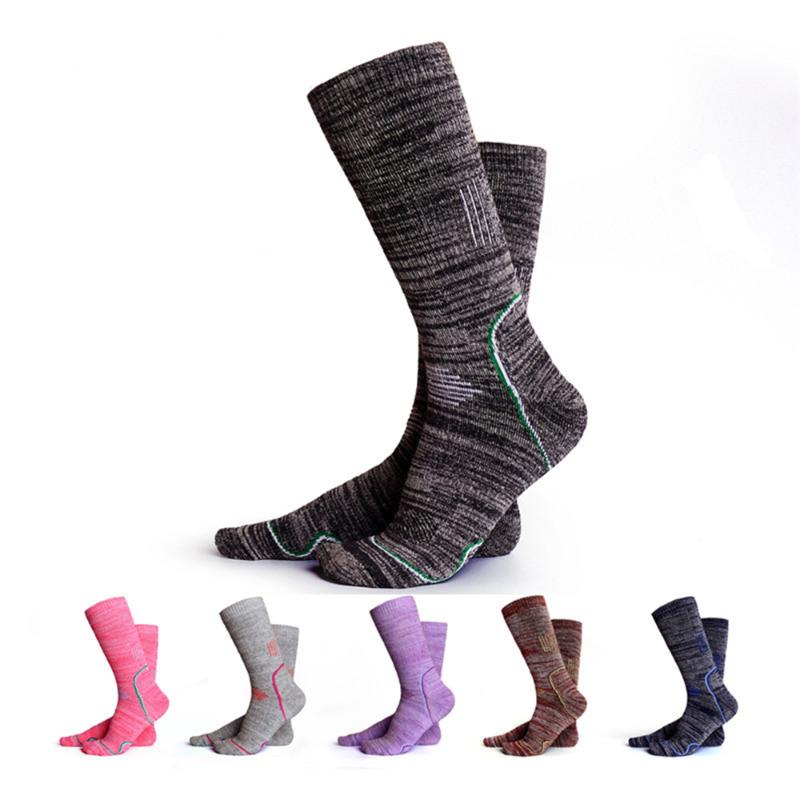 

Outdoor Sports Socks Mountaineering Skiing Hiking Men Women Winter Thick Warm Full Terry Knee High Snow Skiing Socks 3326, Pink m(35-38)