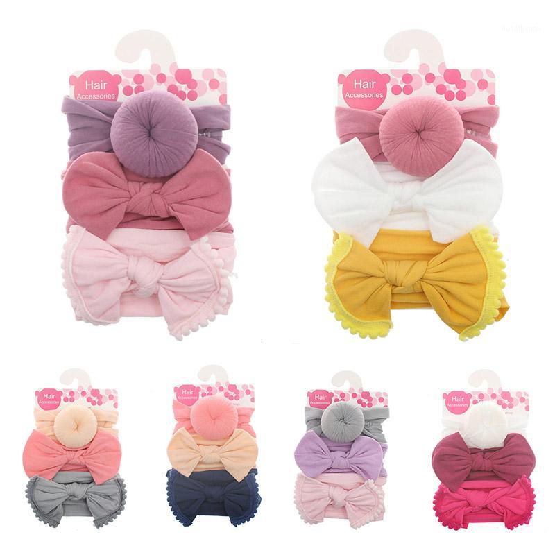 

3Pcs/Lot Lace Flower Baby Girl Headband Hair Accessories Baby Bow Knot Elastic Newborn Hairband Turban Haarband1, Style 1 a