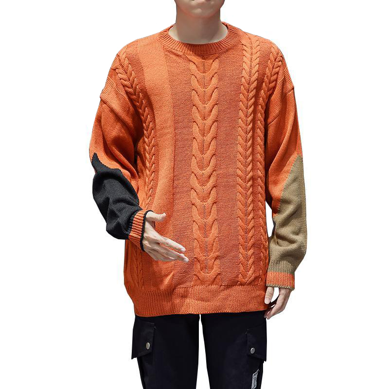 

2021 New Men's Autumn Fashion Dress Male Around Neck -3xl Sweater 7xkn, Black