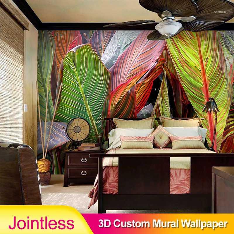 

Jointless Custom 3D Mural Wallpaper red leaves rainforest living room Wall Paper Bedroom picture photo Home Decor1, 14374312