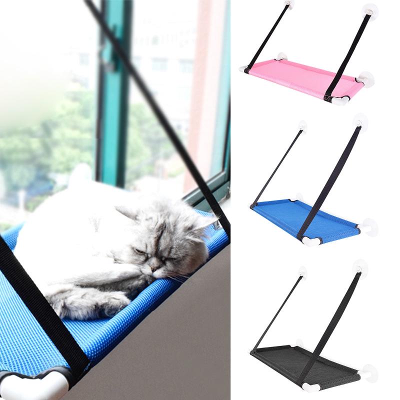 

60X34CM 10Kg Pet Hammock Cat Basking Window Mounted Seat Home Suction Cup Hanging Bed Mat Lounge Cats Kitten Supplies