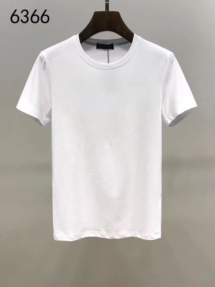 

20SS Men's High Quality T-shirt Letter AM Print Round Neck Short Sleeve Black White Fashion Men's Ladies High Quality Tee, Bag