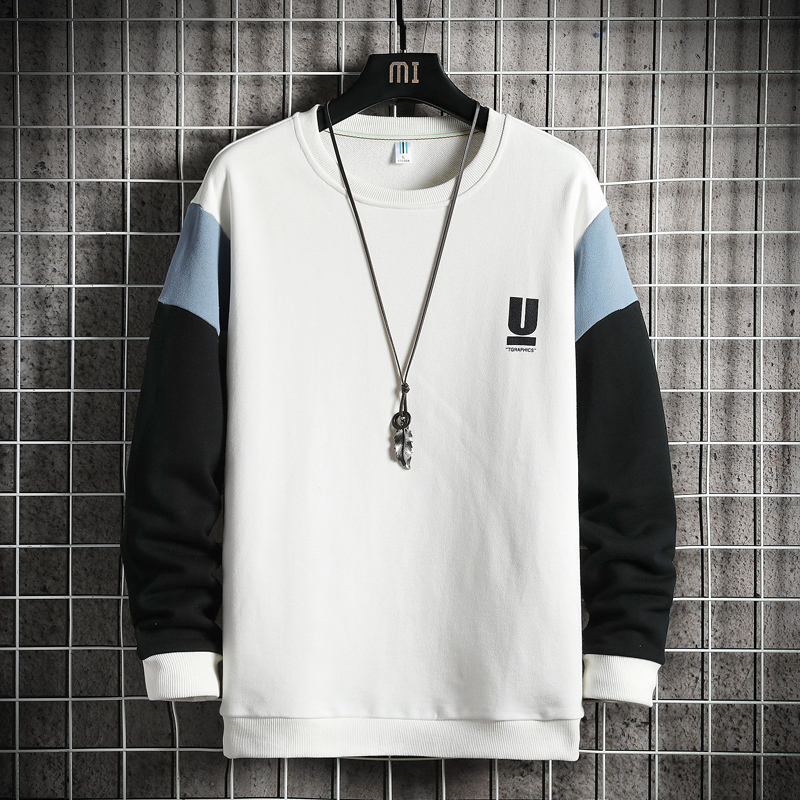 

Male hooded hoodie spring fashion style folk solid casual sweatshirt 2020 new winter the-neck hoodies EXSW, Ivory.