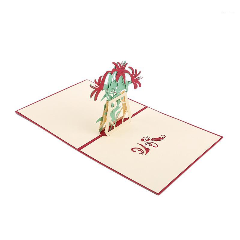 

Lily Handmade Greeting Cards Merry Christmas Vintage Christmas Gifts Souvenirs Postcards Supplies Laser Cut up Paper 3D1