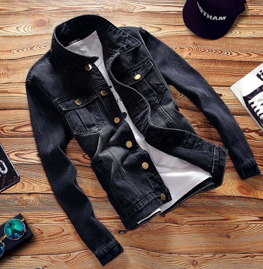 

2021 Fashion Mens Jacket Spring Autumn Outwear Fashion Denim Jackets Designer Men Coat Outside Sport Asian Size S-5XL Men's Clothing, Black;brown