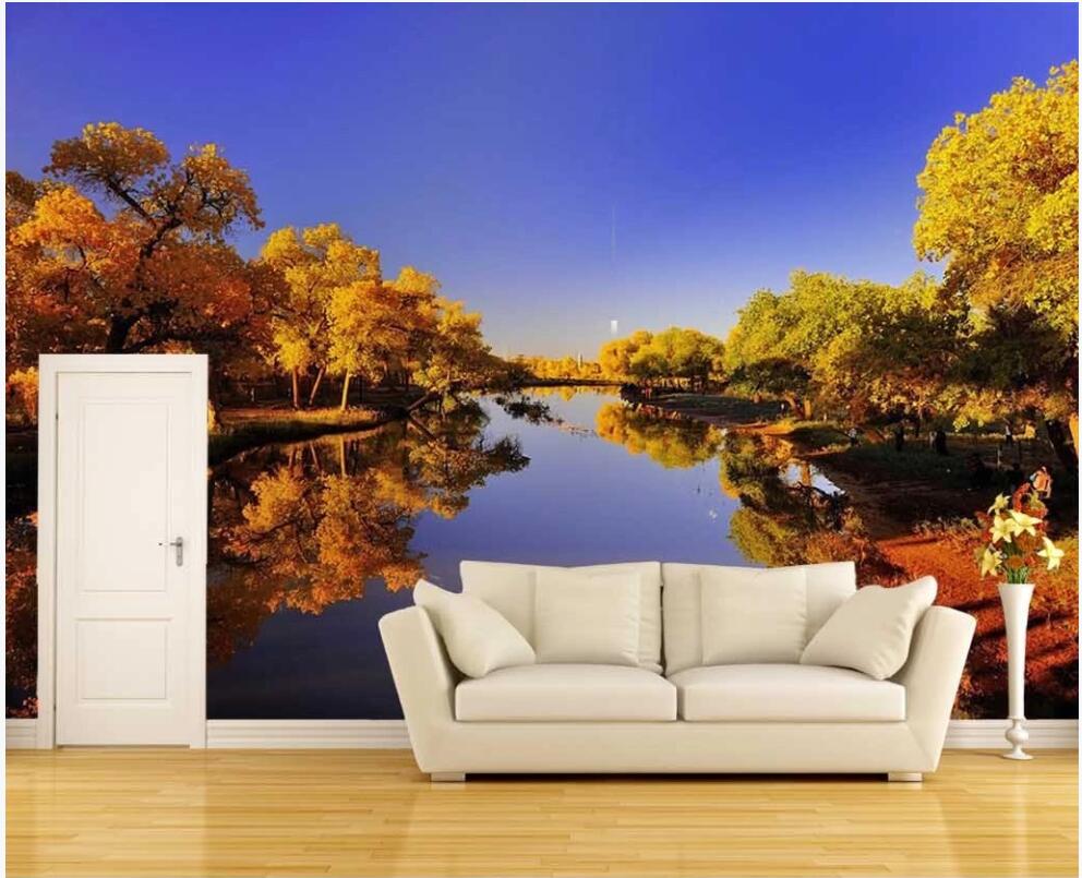 

3d wallpaper custom photo mural Park lake forest landscape home decor 3d wall murals wallpaper for living room in rolls, Non-woven wallpaper