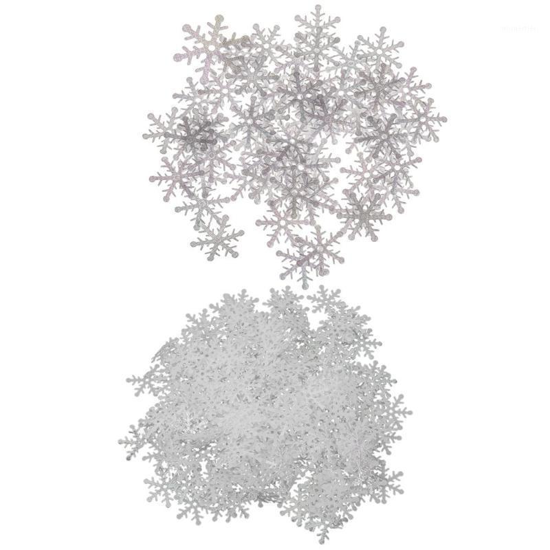 

300pcs Fake Snowflake Christmas Wedding Party New Year Xmas DIY Scene Tree Window Decoration Supplies1