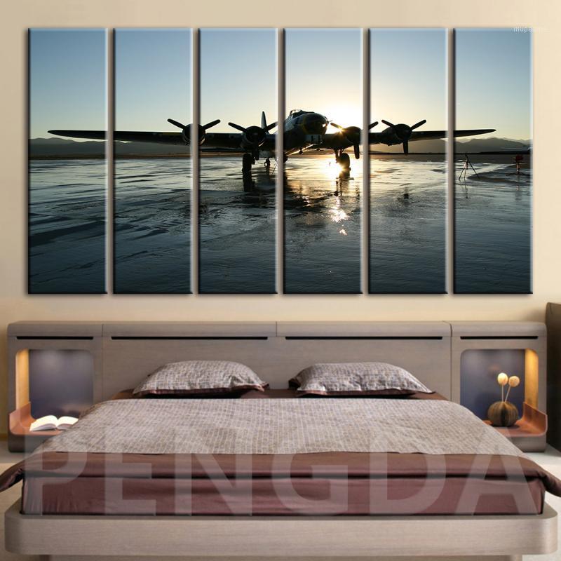 

Home Decoration Canvas Painting Plane Sunrise Prints Landscape Posters Wall Artwork Modern for Bedroom Cuadros Modular Pictures1