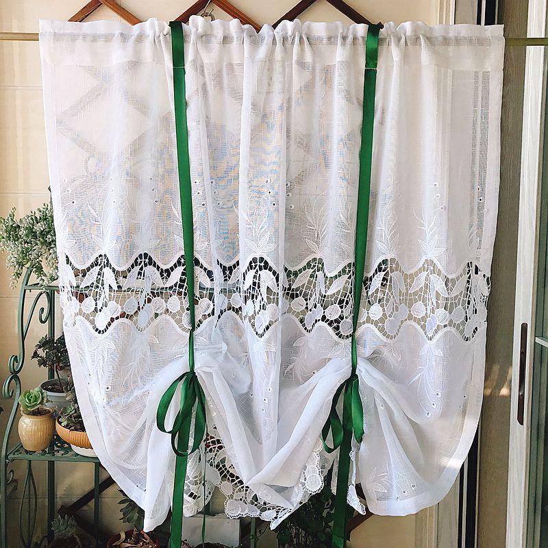 

ins French style white balloon curtain decoration door curtain