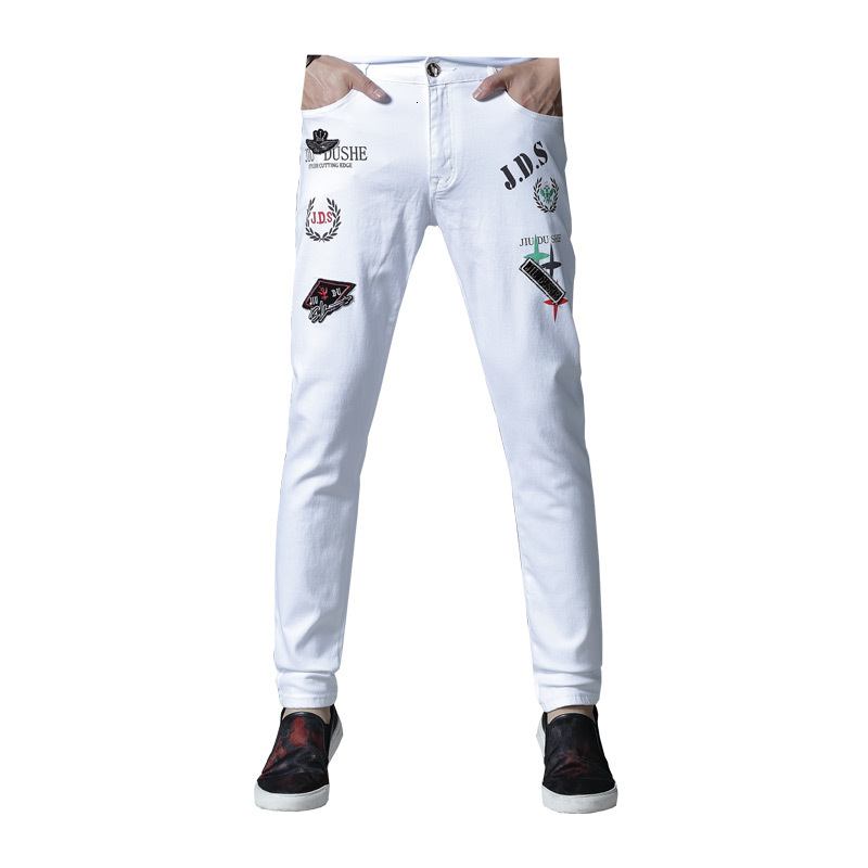 

2021 New to Thin Men Elastic Pants Cotton Hip Summer White Spring KBCE