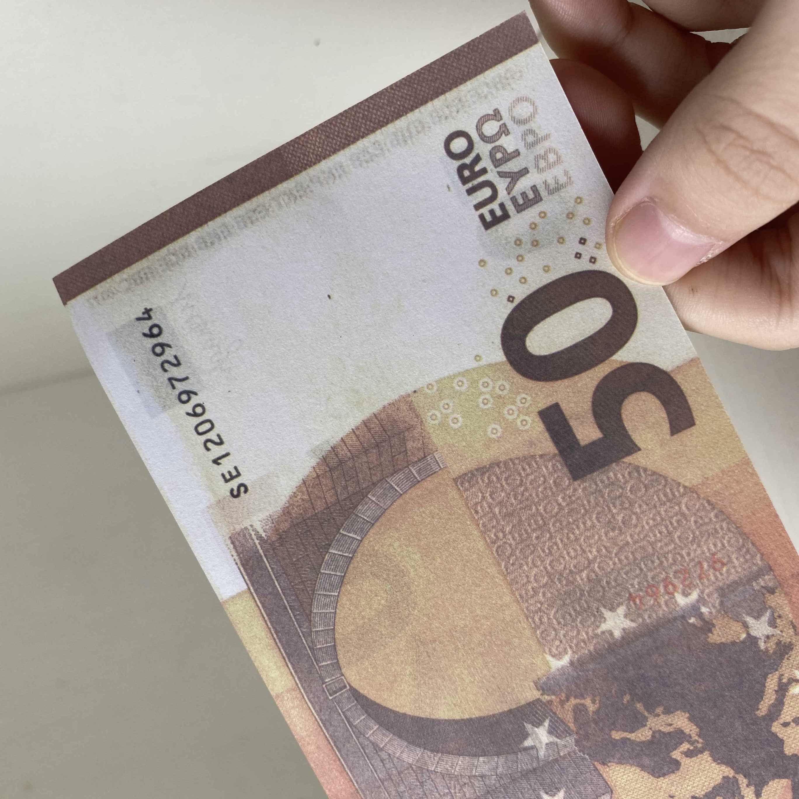 

2020 50 Euro Realistic Prop money us kids play toy or family game paper copy banknote for collection 036 100pcs/pack
