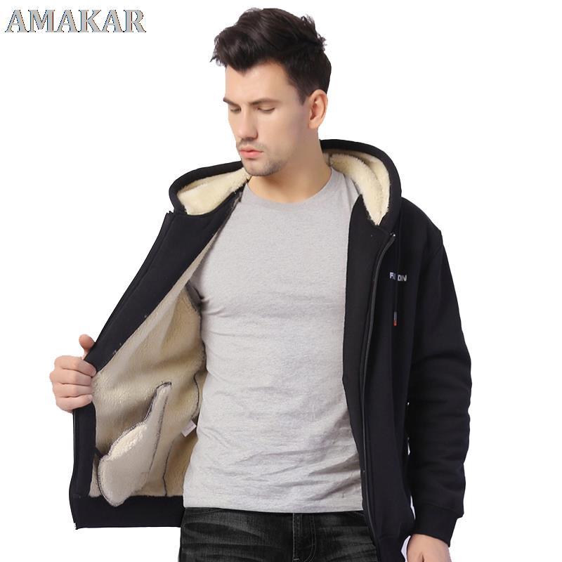 

Men's Jackets 2022Tracksuit Men Winter Hoodies Casual Hooded Warm Sweatshirts Thick Fleece Jacket XL-6XL, Black;brown