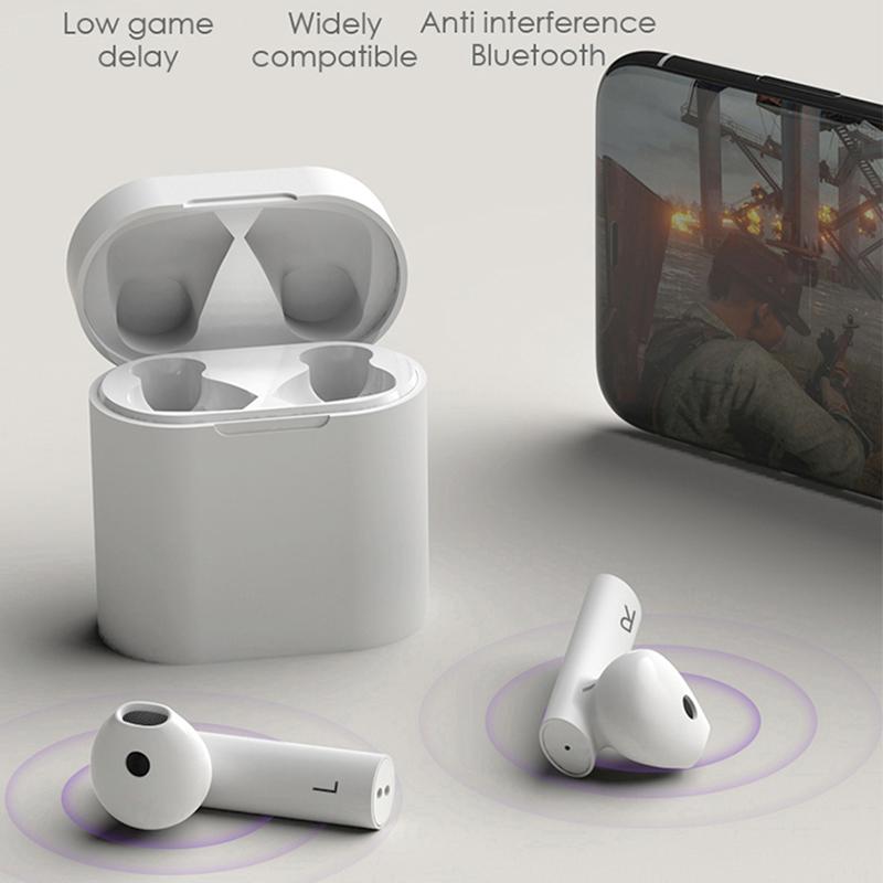 

BOHM Mir6 Wireless headphone Bluetooth 5.0 Earphone Mini Earbuds with charging BOX Sport Headset For all smartphone, Black
