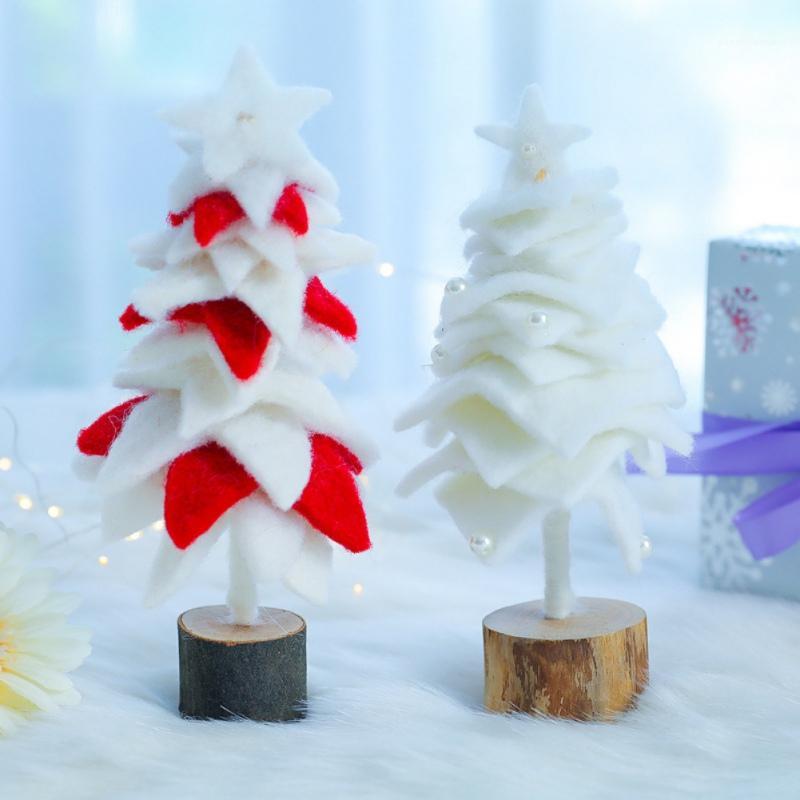 

Christmas Decorations Handmade Desktop Tree Pendants Pearl Wool Felt Decoration For Home Kids Gift Drop Ornaments1