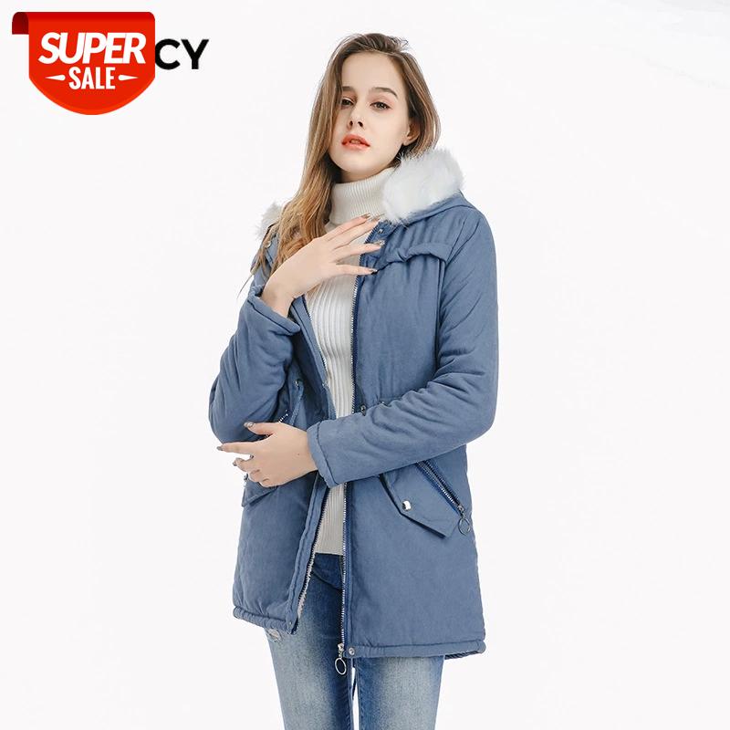 

JFUNCY 7 Colors Women Jackets 2020 Winter Plus Velvet Thick Warm Fur Hooded Parkas M-3XL Plus Size Woman Winter Coats #vz18, Black;brown