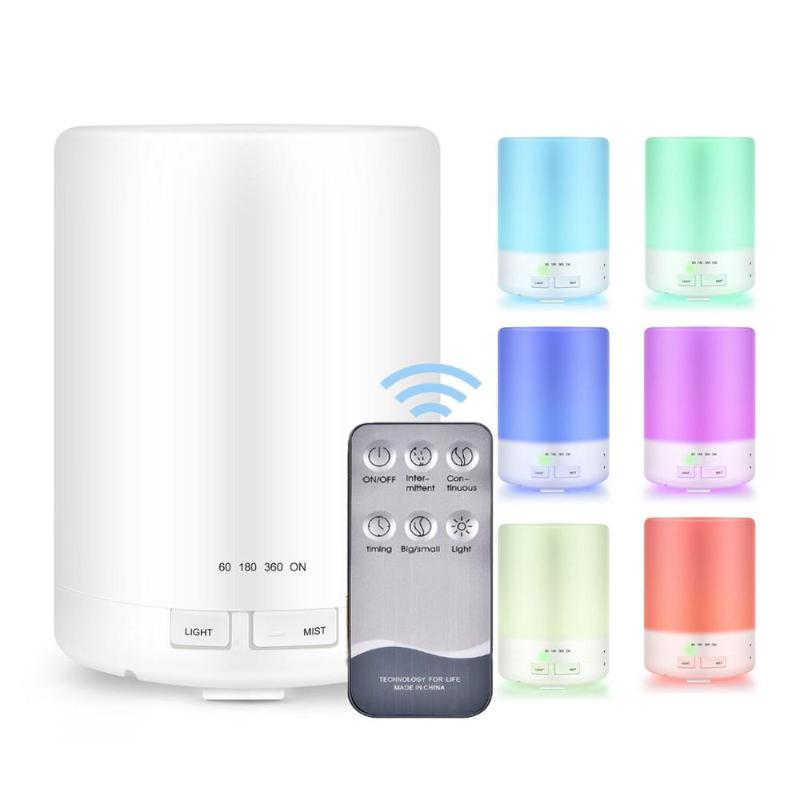 

Home Car Portable Mini 300ml Ultrasonic Air Humidifier USB Charging 7 Color LED Light Aroma Essential Oil Diffuser With 4 Timer