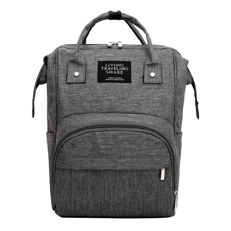

Oxford Cloth Maternity Backpack With Handles Travel Portable Baby Care Diaper Stroller Nursing Fashion Large Capacity Mummy Bag, Black