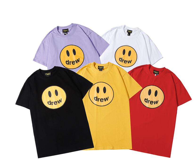 

Drew Justin T Hip Drew Bieber Smile Sleeves House Hop Tee Fashion Short Tshirt Mens Shirt Bear Printed Hkcsm, Black