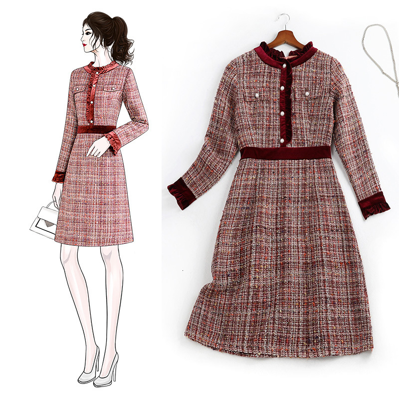 

Xl-5xl 2021 Women Bigger Size 6l Long Style Reducing Thin Sizes Large Befree Clothes Vintage Dress Ryiz, Purplish red.