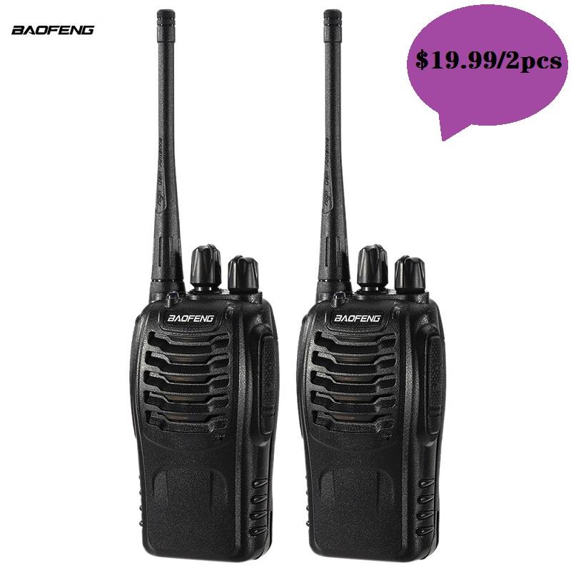 

2pcs Baofeng BF-888S Walkie Talkie Walkie Portable Radio CB radio ham BF 888S Comunicador Transceiver two way