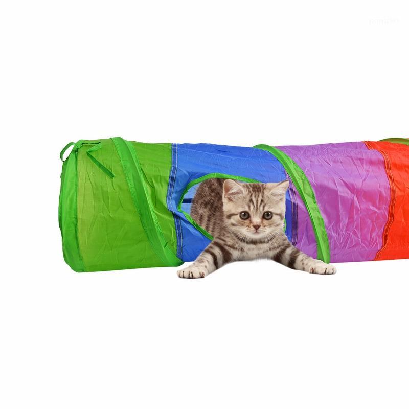 

2/4/5 Holes Cat Tunnel With Ball Kitten Toy Cat Play Multicolor Interactive Toy FoldableBulk Accessories Funny Pet Tunnel1