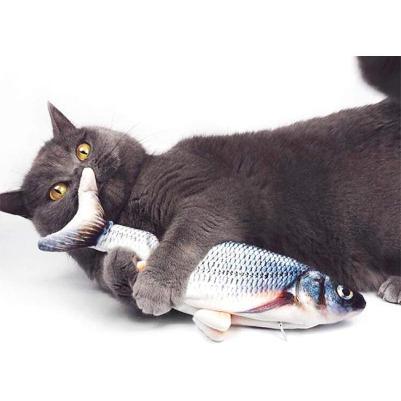 

Cat Toy Electric Dancing Moving Floppy Fish USB Charging Simulation Cats Toy Interactive Electric Flopping Cat Kicker Fish