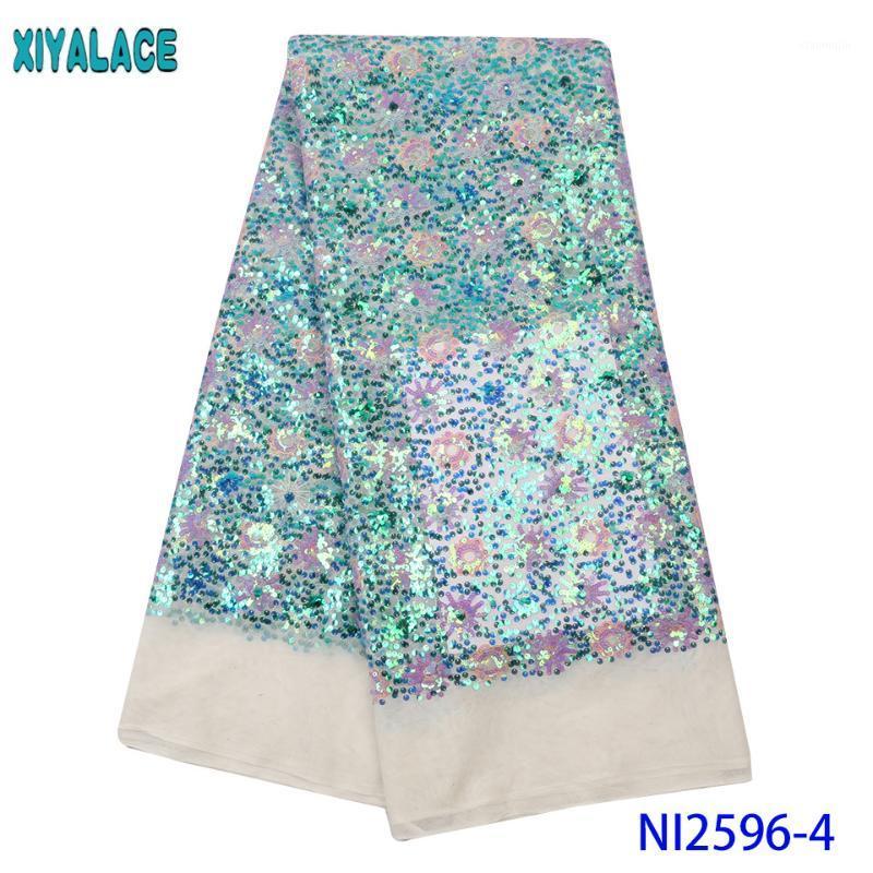 

Hot Sale French Sequins Net Lace,High Quality Nigerian African Tulle Mesh Lace Fabric Colorful Laces for Party Dress KSNI25961