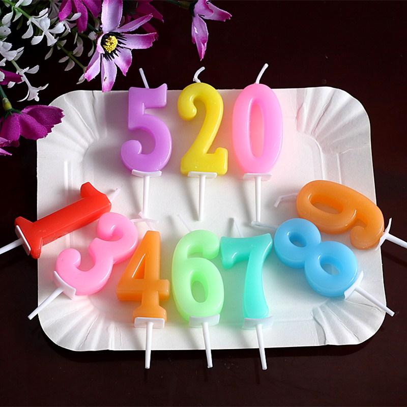 

1pcs Baby Birthday surprise gift digital candle party supplies creative happy birthday candle