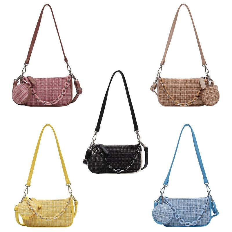 

2 PC/SET Retro Crocodile Pattern Small PU Leather Shoulder Bags For Women 2020 Handbags Female round Bags Travel Crossbody Bag, Bk