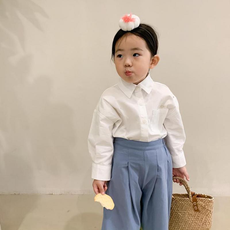 

New 2021 Children Solid White Kids Tops Boys/girls Long Sleeve Wedding Clothing Baby Top Tee Shirts Erz1