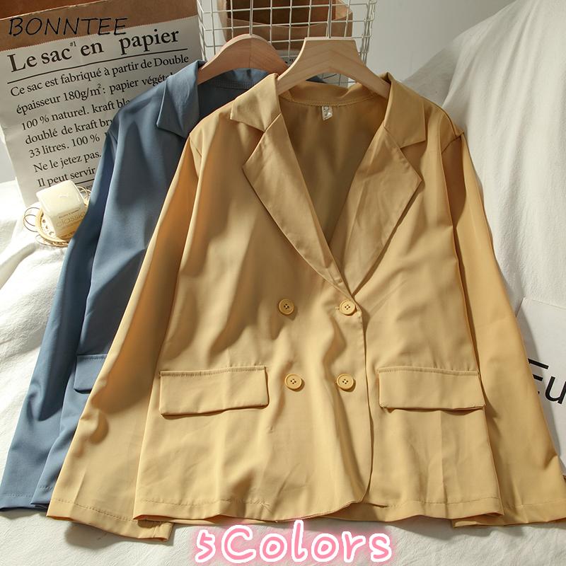 

Blouses Women Summer Autumn Notched Long Sleeve Office Lady Korean Version Shirts Womens Casual Loose Feminino High Quality Tops, Pink
