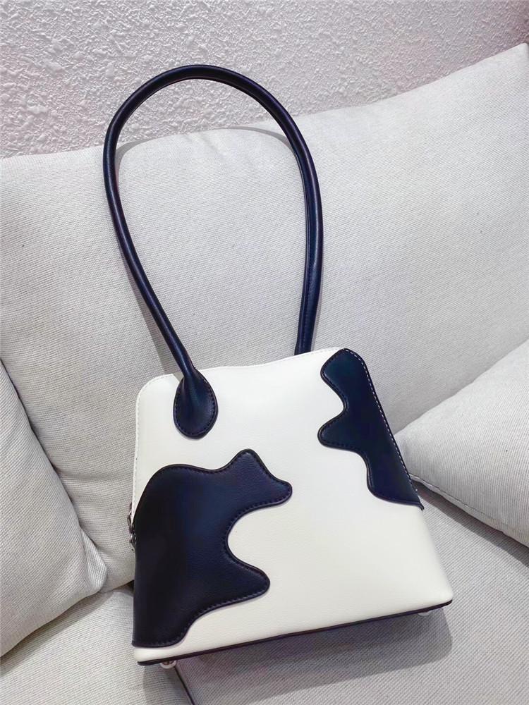 

New Women Bags Cow Pattern Popular Shoulder Bag Niche Underarm Bag Luxury Handbags Hot Designer Baguette, Fluorescent green