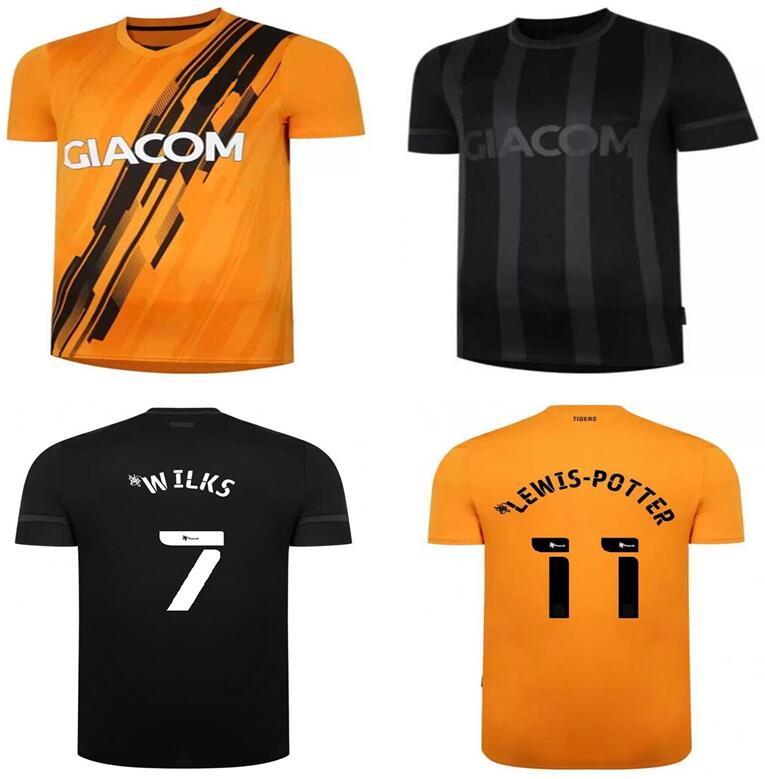 

Soccer jerseys For 21 22 JerseyELDER WILKS EAVES HONEYMAN LEWIS-POTTER SMALLWOOD SMITH Hull City Futbol For Men Uniforms Third Away Player V, Black;yellow